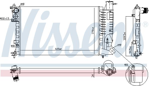 Nissens 690775 - Radiator, mühərrikin soyudulması furqanavto.az