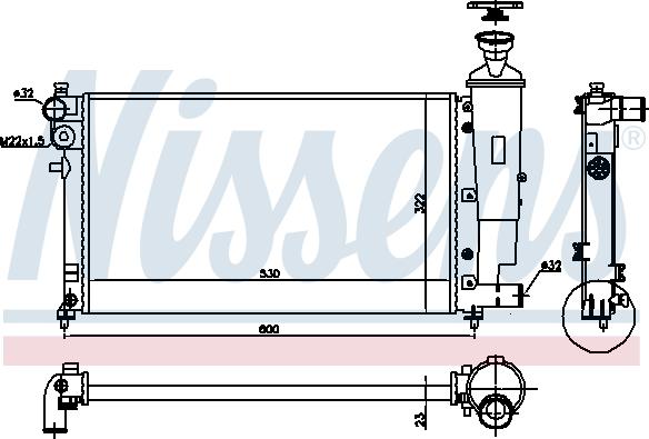 Nissens 690668 - Radiator, mühərrikin soyudulması furqanavto.az