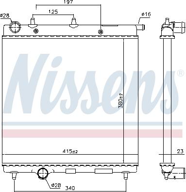 Nissens 693630 - Radiator, mühərrikin soyudulması furqanavto.az