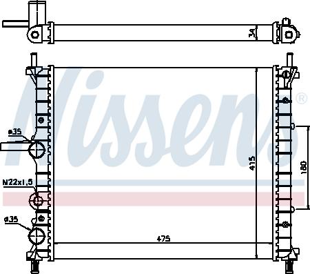 Nissens 61786 - Radiator, mühərrikin soyudulması furqanavto.az