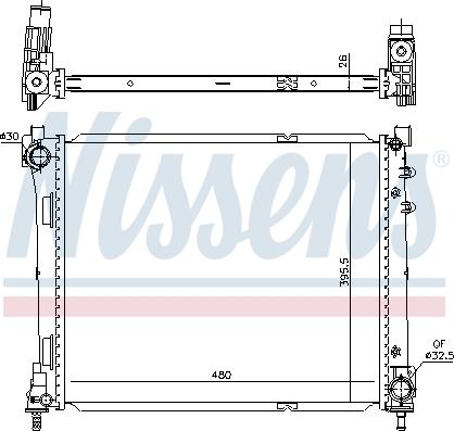 Nissens 617872 - Radiator, mühərrikin soyudulması furqanavto.az