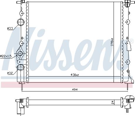 Nissens 693634 - Radiator, mühərrikin soyudulması furqanavto.az