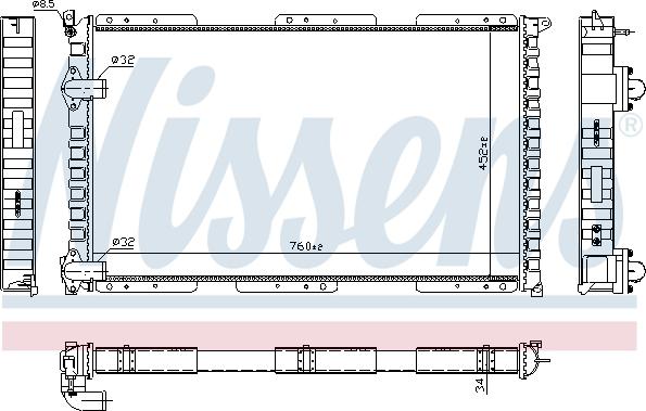 Nissens 695746 - Radiator, mühərrikin soyudulması furqanavto.az