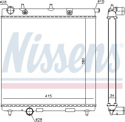 Nissens 63505 - Radiator, mühərrikin soyudulması furqanavto.az