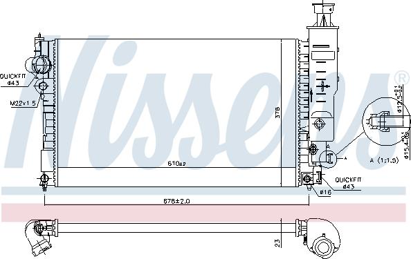 Nissens 691104 - Radiator, mühərrikin soyudulması furqanavto.az