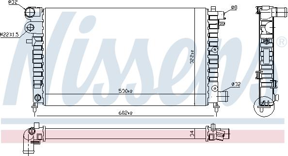 Nissens 63523 - Radiator, mühərrikin soyudulması furqanavto.az