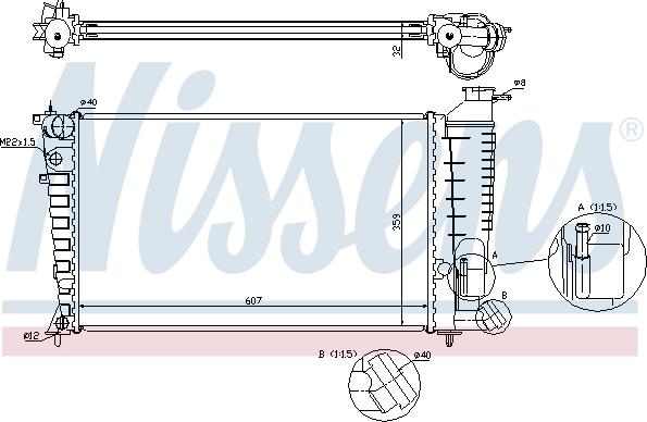 Nissens 697207 - Radiator, mühərrikin soyudulması furqanavto.az