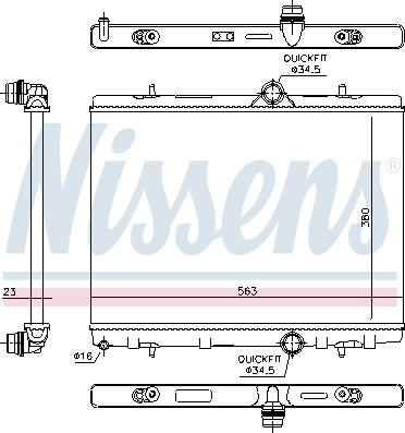 Nissens 690294 - Radiator, mühərrikin soyudulması furqanavto.az