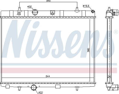 Nissens 690982 - Radiator, mühərrikin soyudulması furqanavto.az