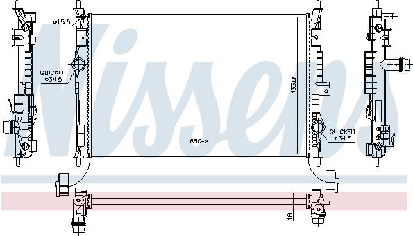 Nissens 694010 - Radiator, mühərrikin soyudulması furqanavto.az