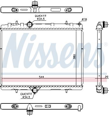 Nissens 636029 - Radiator, mühərrikin soyudulması furqanavto.az