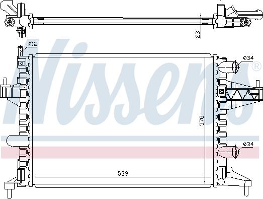 Nissens 690459 - Radiator, mühərrikin soyudulması furqanavto.az