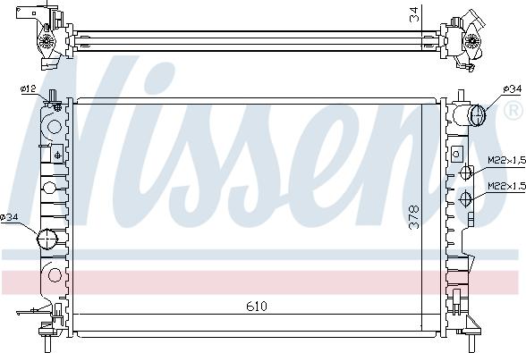 Nissens 699688 - Radiator, mühərrikin soyudulması furqanavto.az