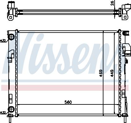 Nissens 63025A - Radiator, mühərrikin soyudulması furqanavto.az