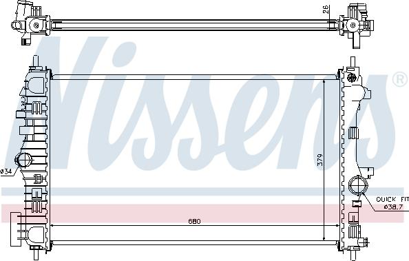 Nissens 630716 - Radiator, mühərrikin soyudulması furqanavto.az