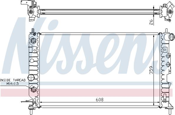 Nissens 696557 - Radiator, mühərrikin soyudulması furqanavto.az