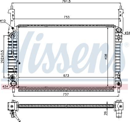 Nissens 63119 - Radiator, mühərrikin soyudulması furqanavto.az