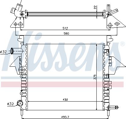 Nissens 696463 - Radiator, mühərrikin soyudulması furqanavto.az