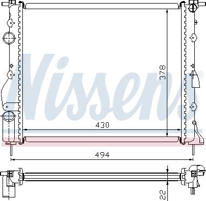 Nissens 693325 - Radiator, mühərrikin soyudulması furqanavto.az