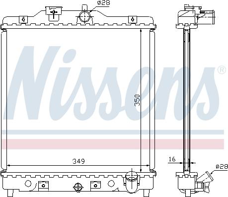 Nissens 63309A - Radiator, mühərrikin soyudulması furqanavto.az