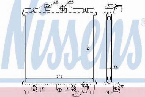 Nissens 63308A - Radiator, mühərrikin soyudulması furqanavto.az