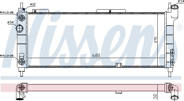 Nissens 632921 - Radiator, mühərrikin soyudulması furqanavto.az