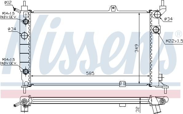 Nissens 690219 - Radiator, mühərrikin soyudulması furqanavto.az