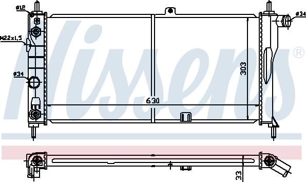 Nissens 632751 - Radiator, mühərrikin soyudulması furqanavto.az