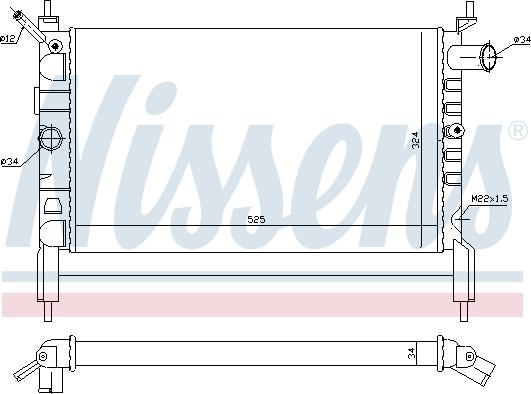 Nissens 632761 - Radiator, mühərrikin soyudulması furqanavto.az