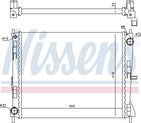 Nissens 690548 - Radiator, mühərrikin soyudulması furqanavto.az