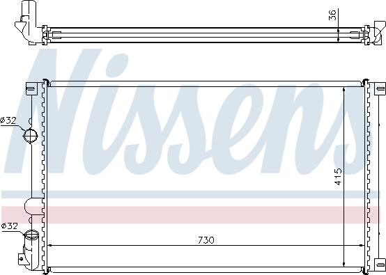 Nissens 63761 - Radiator, mühərrikin soyudulması furqanavto.az