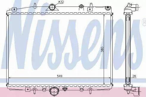 Nissens 63705 - Radiator, mühərrikin soyudulması furqanavto.az