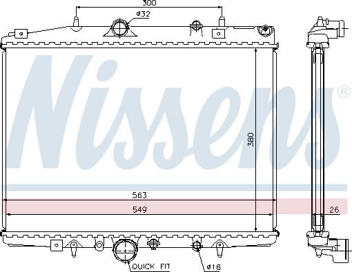 Nissens 697062 - Radiator, mühərrikin soyudulması furqanavto.az