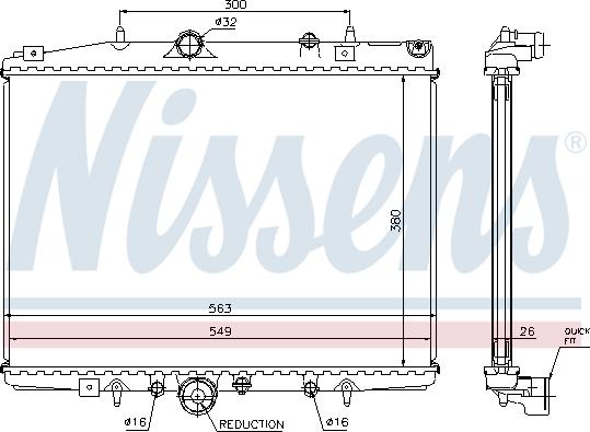 Nissens 696607 - Radiator, mühərrikin soyudulması furqanavto.az