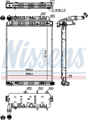 Nissens 62648 - Radiator, mühərrikin soyudulması furqanavto.az