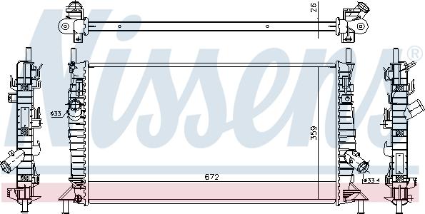 Nissens 62017A - Radiator, mühərrikin soyudulması furqanavto.az