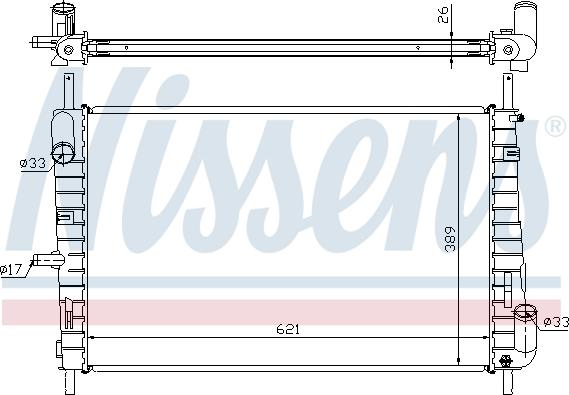 Nissens 62025A - Radiator, mühərrikin soyudulması furqanavto.az