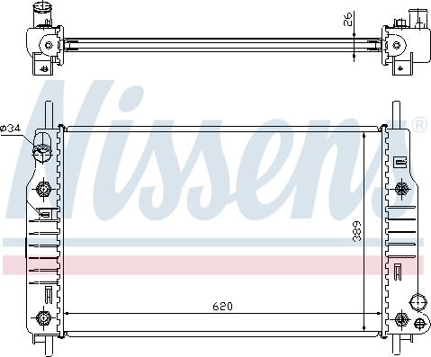 Nissens 62105 - Radiator, mühərrikin soyudulması furqanavto.az