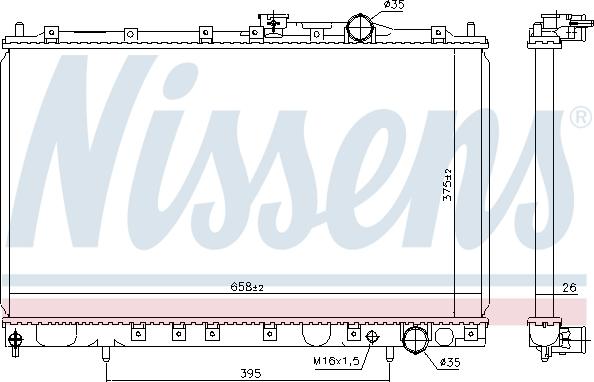 Nissens 628431 - Radiator, mühərrikin soyudulması furqanavto.az