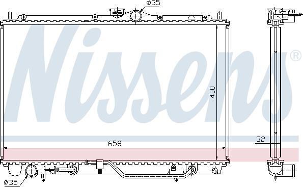 Nissens 62860A - Radiator, mühərrikin soyudulması furqanavto.az