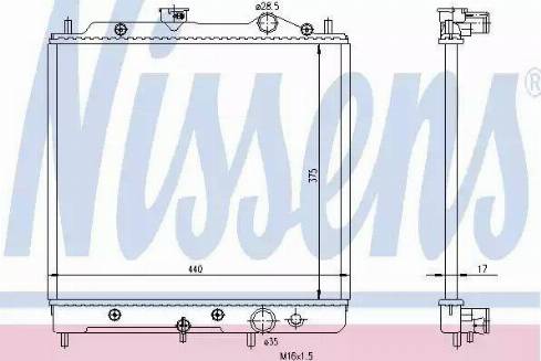 Nissens 62817 - Radiator, mühərrikin soyudulması furqanavto.az