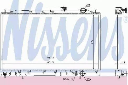 Nissens 62836 - Radiator, mühərrikin soyudulması furqanavto.az