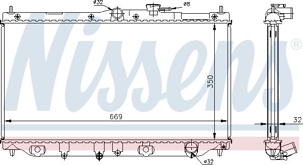 Nissens 62282A - Radiator, mühərrikin soyudulması furqanavto.az