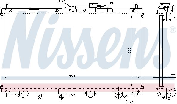 Nissens 62279A - Radiator, mühərrikin soyudulması furqanavto.az