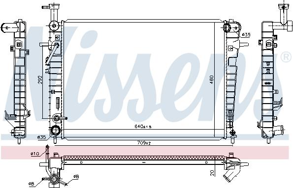 Nissens 675005 - Radiator, mühərrikin soyudulması furqanavto.az