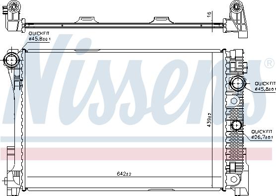 Nissens 67164 - Radiator, mühərrikin soyudulması furqanavto.az