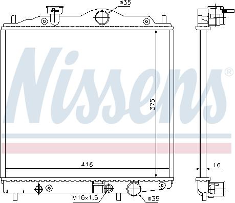 Nissens 67100 - Radiator, mühərrikin soyudulması furqanavto.az