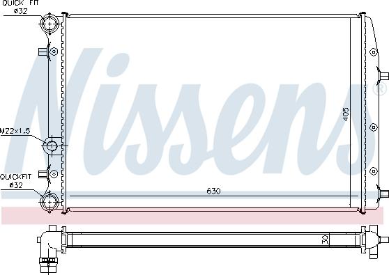 Nissens 694687 - Radiator, mühərrikin soyudulması furqanavto.az