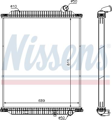 Nissens 672060 - Radiator, mühərrikin soyudulması furqanavto.az