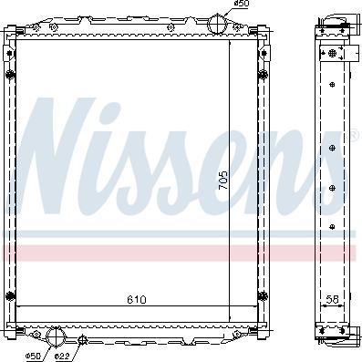 Nissens 67220A - Radiator, mühərrikin soyudulması furqanavto.az